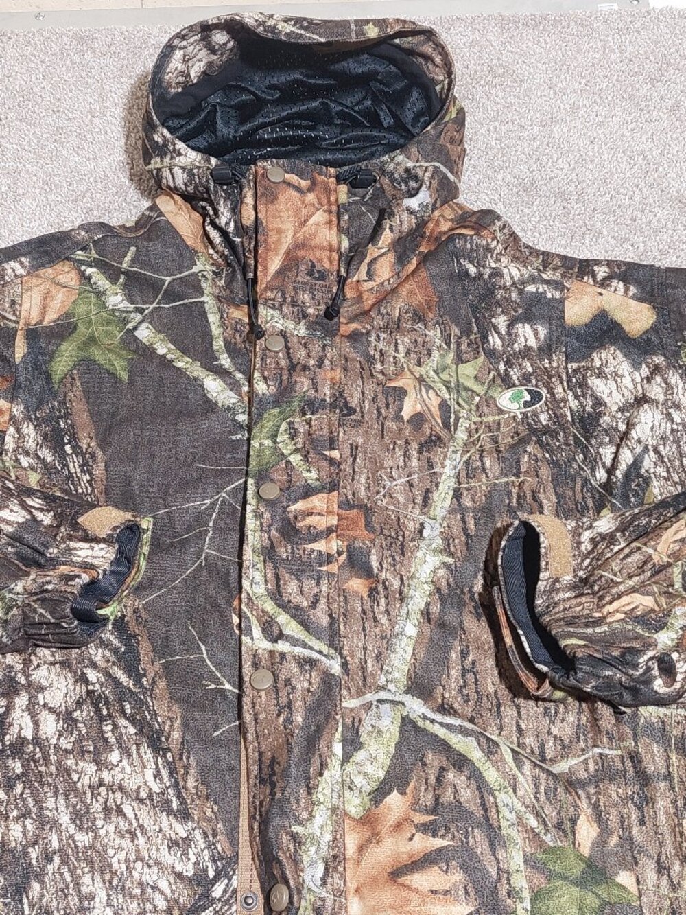 Mossy Oak RainTamer II Hunting Rain Jacket 4390 Camo Waterproof Windproof Size L
